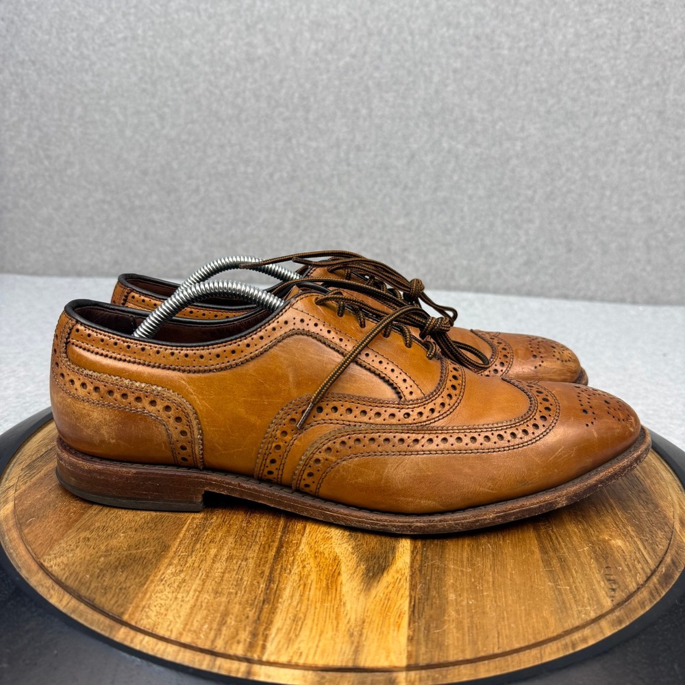 Allen Edmonds McAllister Walnut Leather Wingtip Oxford Shoes Mens 11 D 6235